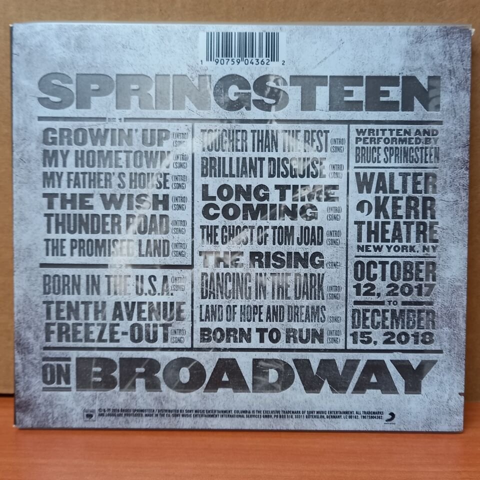 BRUCE SPRINGSTEEN - SPRINGSTEEN ON BROADWAY (2018) - 2CD 2.EL