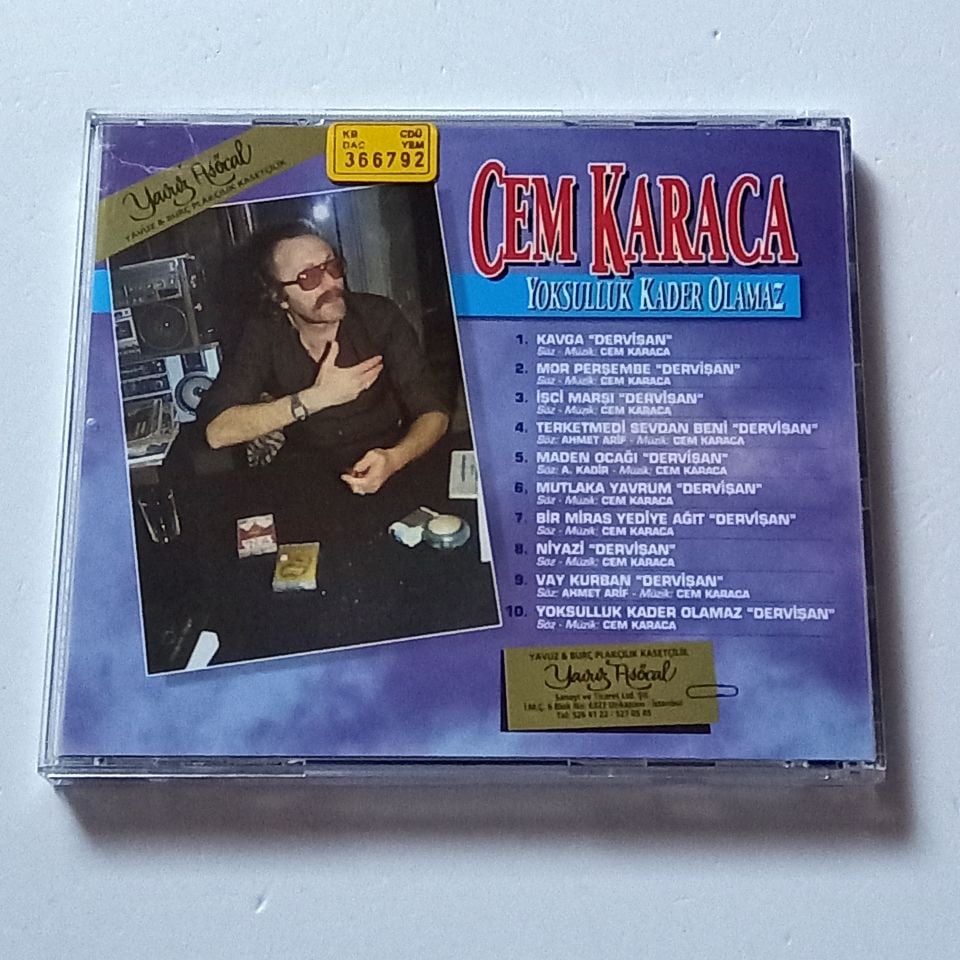 CEM KARACA - YOKSULLUK KADER OLAMAZ (1997) - CD YAVUZ & BURÇ PLAKÇILIK 2.EL