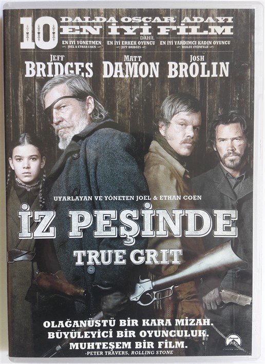 İZ PEŞİNDE - TRUE GRIT - JEFF BRIDGES - MATT DAMON - JOSH BROLIN - ETHAN COEN & JOEL COEN - DVD 2.EL
