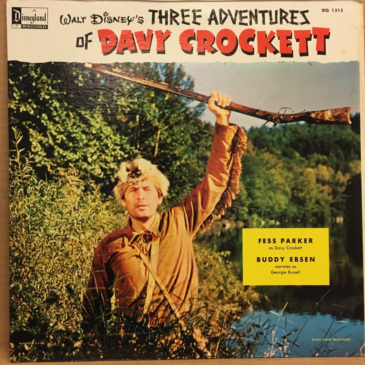 THREE ADVENTURES OF DAVY CROCKETT - WALT DISNEY - 2.EL PLAK