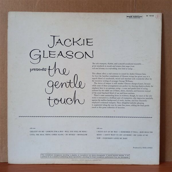 JACKIE GLEASON – JACKIE GLEASON PRESENTS THE GENTLE TOUCH (1961) - LP 2.EL PLAK