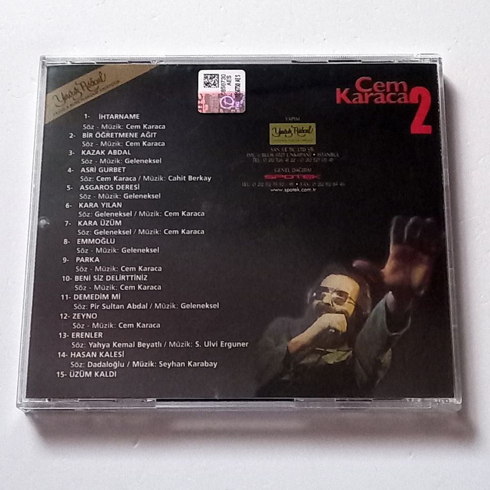 CEM KARACA - CEM KARACA 2 (1998) - CD YAVUZ & BURÇ PLAKÇILIK 2.EL