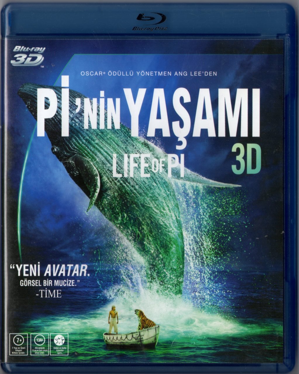 LIFE OF PI - Pİ'NİN YAŞAMI - ANG LEE - 3DBLU-RAY 2.EL