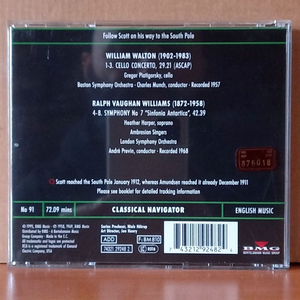 VAUGHAN WILLIAMS: SYMPHONY NO 7 “SINFONIA ANTARTICA” / ANDRE PREVIN, LONDON SYMPHONY ORCHESTRA (1995) - CD 2.EL