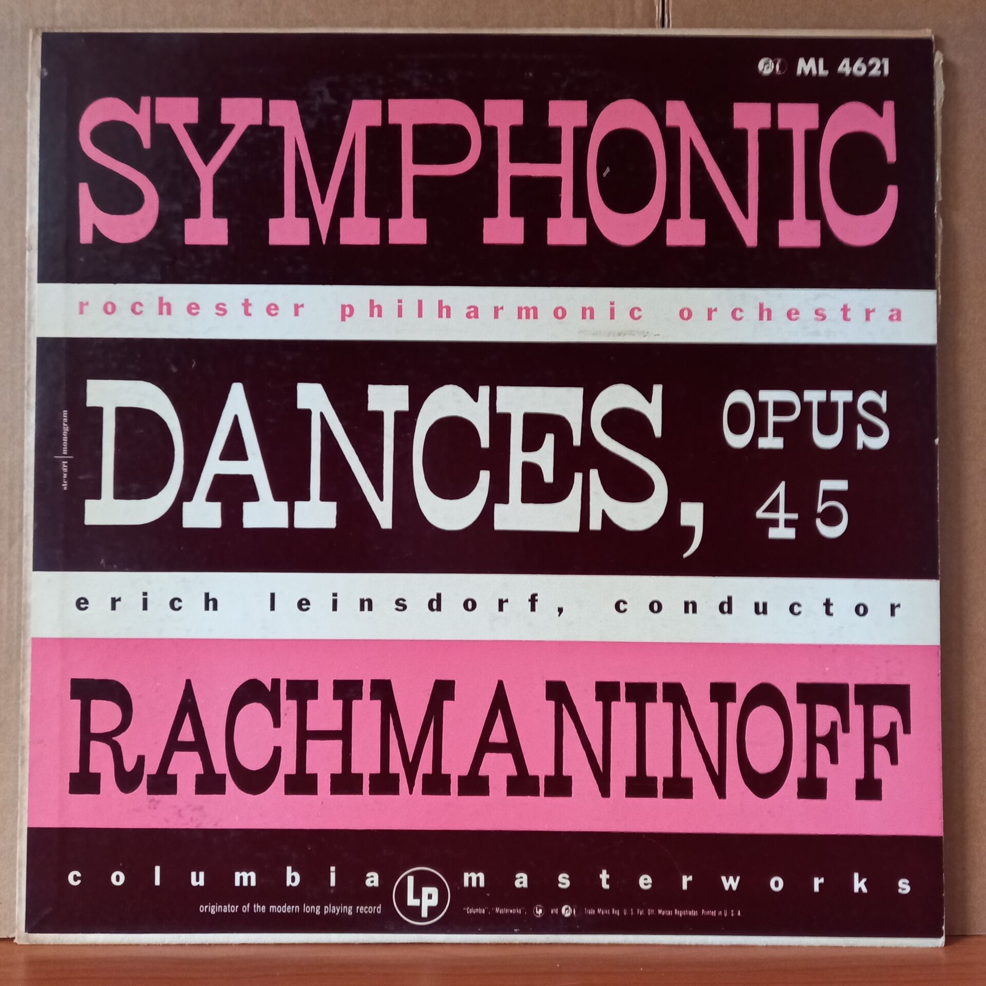 RACHMANINOFF: SYMPHONIC DANCES, OPUS 45 / ROCHESTER PHILHARMONIC ORCHESTRA, ERICH LEINSDORF - LP 2.EL PLAK