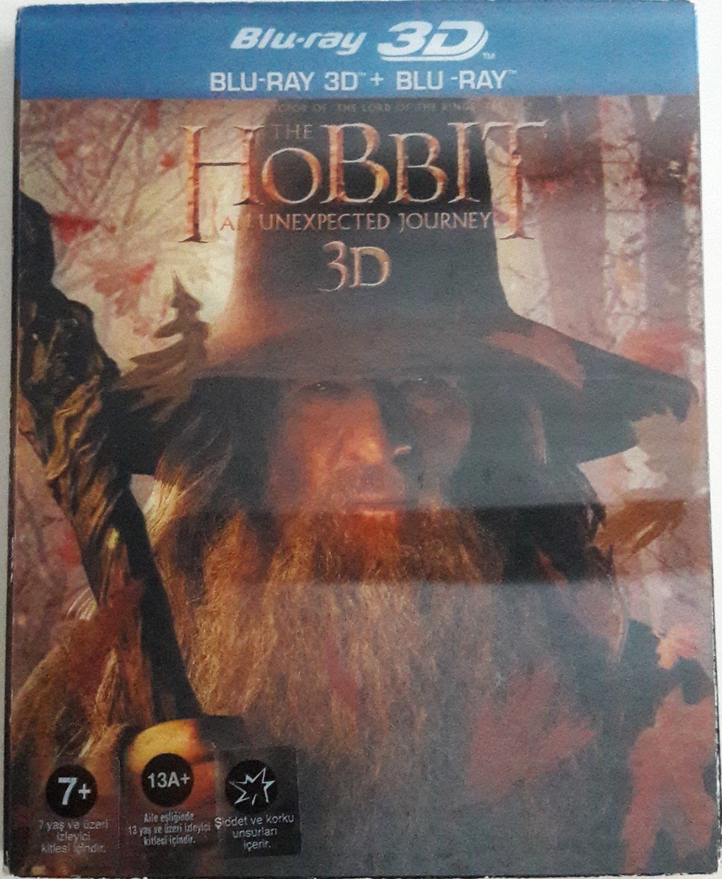 HOBBIT AN UNEXPECTED JOURNEY - IAN McKELLEN - MARTIN FREEMAN - PETER JACKSON - BLU-RAY 3D + BLU-RAY 2.EL TR ALTYAZI YOKTUR