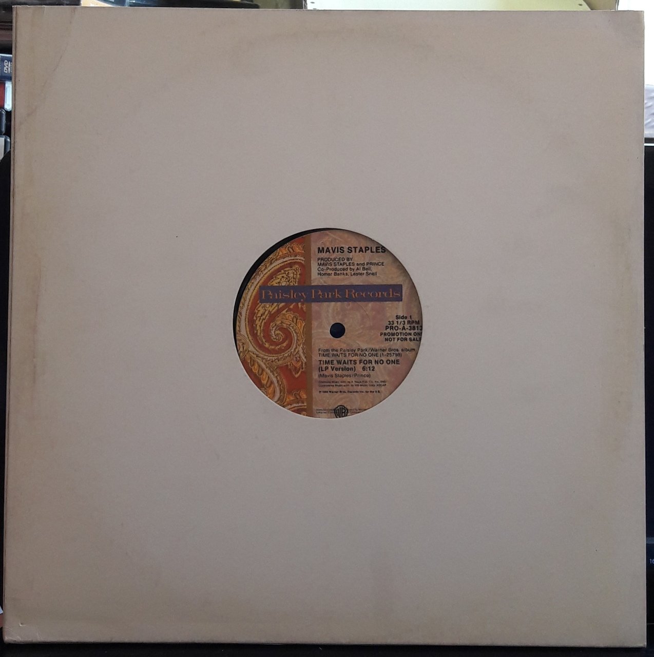 MAVIS STAPLES - TIME WAITS FOR NO ONE (1989) - 12'' MAXI SINGLE PROMO PLAK 2.EL