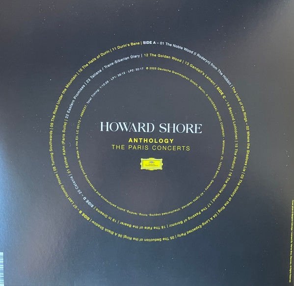 HOWARD SHORE - ANTHOLOGY / THE PARIS CONCERTS / LORD OF THE RINGS / HOBBIT (2025) - 2LP DEUTSCHE GRAMMOPHONE SIFIR PLAK