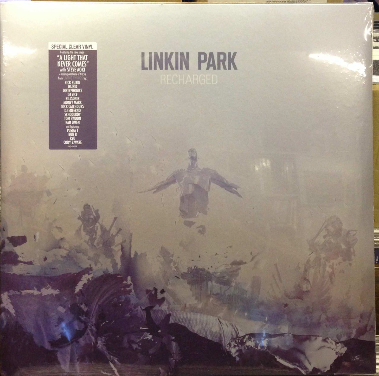 LINKIN PARK - RECHARGED / REMIX ALBUM (2013) - 2LP KAPAK HAFİF DEFOLU CLEAR COLOURED JELATİNİ AÇIK SIFIR PLAK