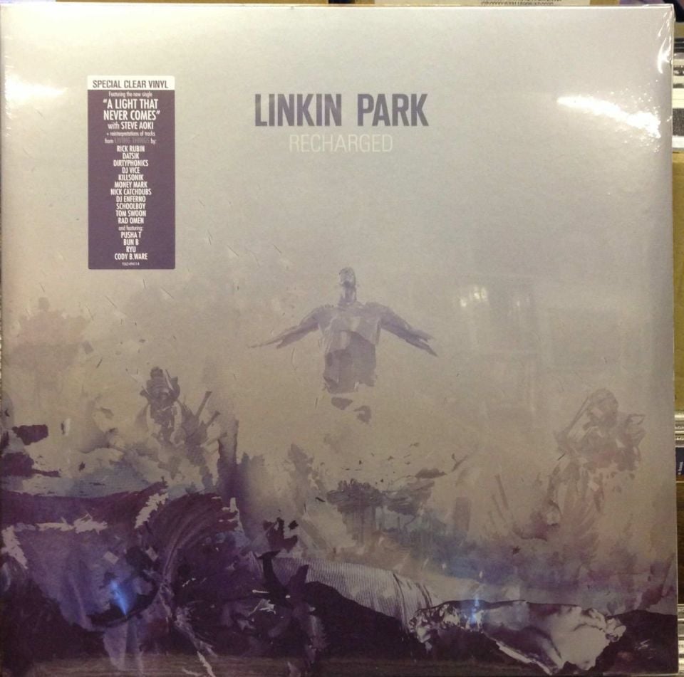 LINKIN PARK - RECHARGED / REMIX ALBUM (2013) - 2LP KAPAK HAFİF DEFOLU CLEAR COLOURED JELATİNİ AÇIK SIFIR PLAK