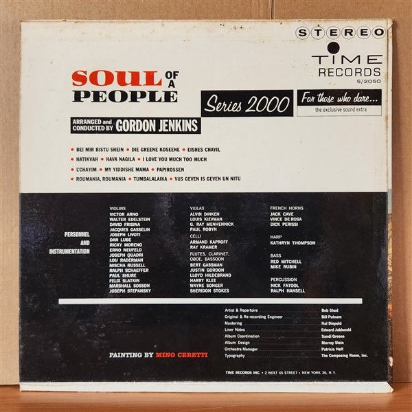 SOUL OF A PEOPLE / GORDON JENKINS AND HIS ORCHESTRA  - LP 2.EL PLAK