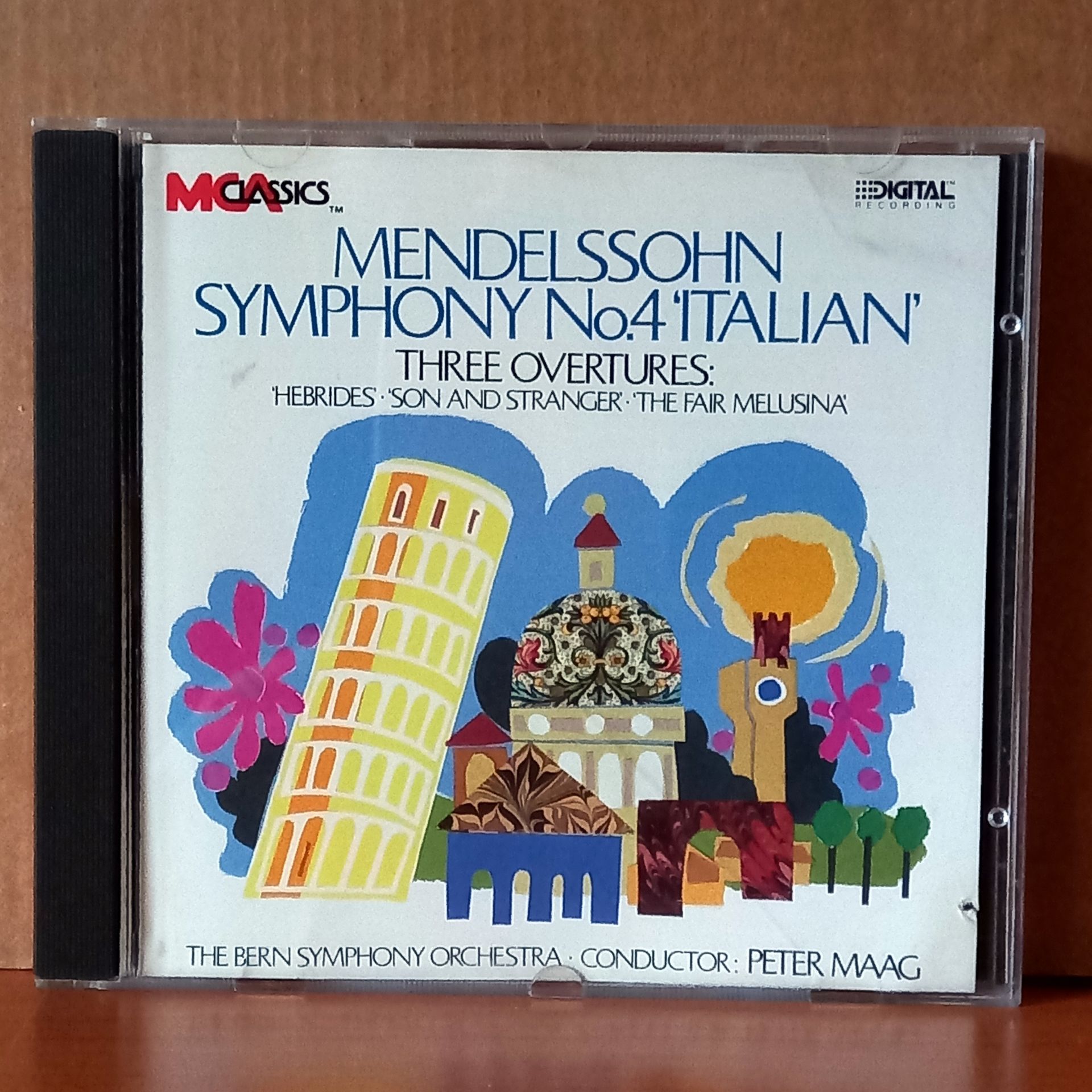 MENDELSSOHN: SYMPHONY NO. 4 'ITALIAN' / THREE OVERTURES: 'HEBRIDES' 'SON AND STRANGER' 'THE FAIR MELUSINA' / THE BERN SYMPHONY ORCHESTRA, PETER MAAG (1986) - CD 2.EL