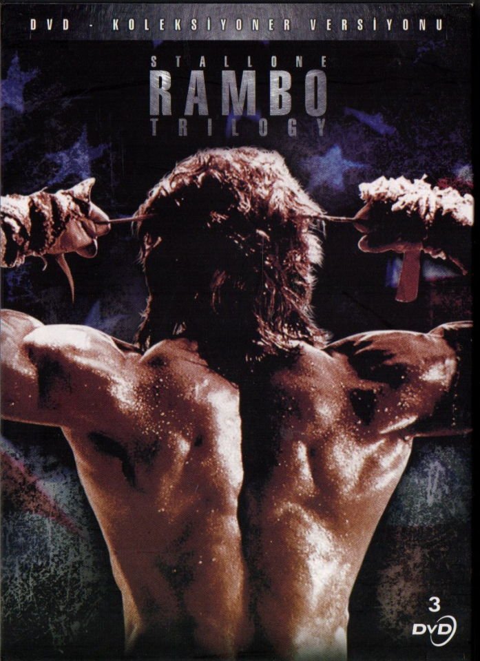 RAMBO TRILOGY - İLK KAN / FIRST BLOOD I,II & III - SYLVESTER STALLONE - 3xDVD 2.EL