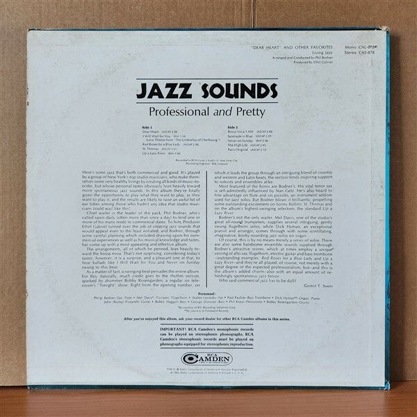 LIVING JAZZ – DEAR HEART AND OTHER FAVORITES (1965) - LP 2.EL PLAK