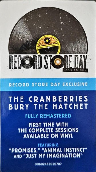 CRANBERRIES - BURRY THE HATCHET (1999) - 2LP 2024 RECORD STORE DAY EDITION SIFIR PLAK