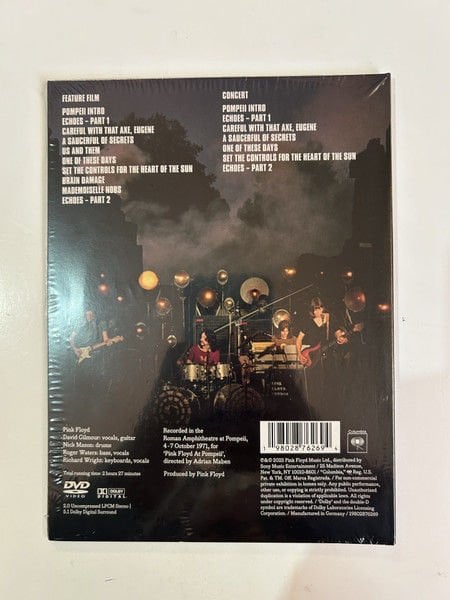 PINK FLOYD - LIVE AT POMPEII MCMLXXII (1972) - DVD 2025 EDITION STEVEN WILSON AUDIO MIX AMBALAJINDA SIFIR