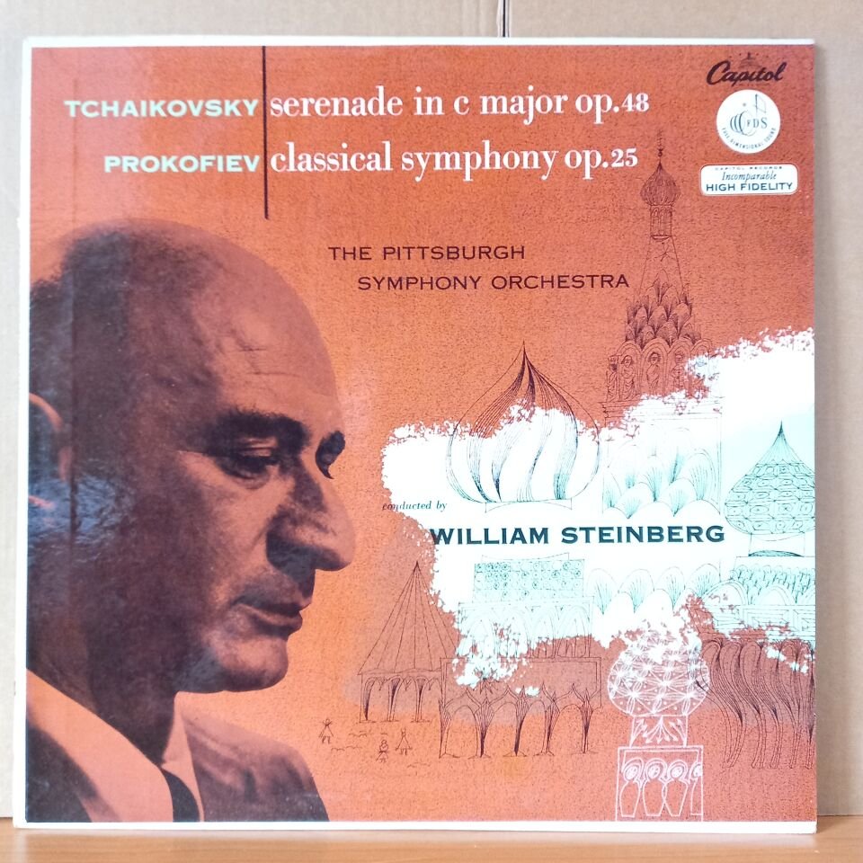 TCHAIKOVSKY: SERENADE IN C MAJOR OP. 48 / PROKOFIEV: CLASSICAL SYMPHONY OP. 25 / THE PITTSBURGH SYMPHONY ORCHESTRA CONDUCTED BY WILLIAM STEINBERG (1958) - LP 2.EL PLAK