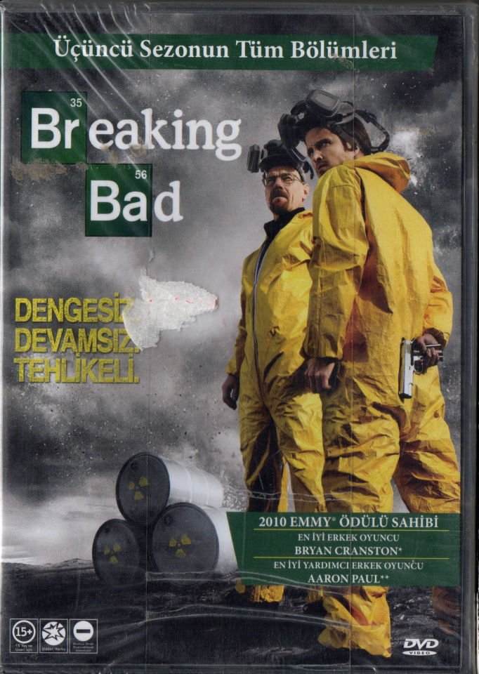 BREAKING BAD ÜÇÜNCÜ SEZONUN TÜM BÖLÜMLERİ - DVD SIFIR