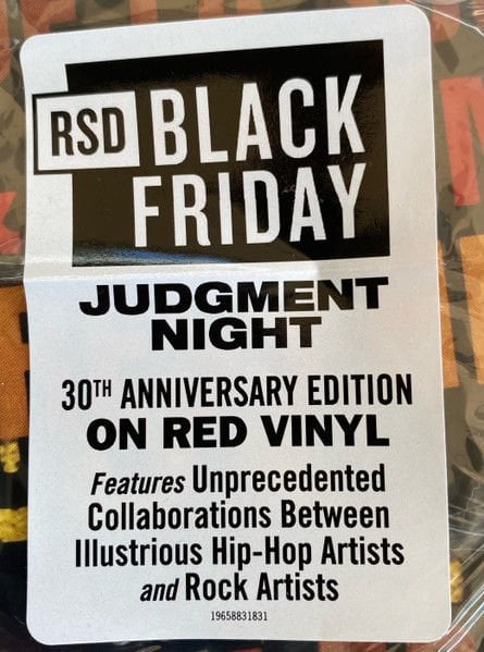 JUDGMENT NIGHT - SOUNDTRACK / ICE-T SLAYER CYPRESS HILL SONIC YOUTH DE LA SOUL FAITH NO MORE RUN DMC BIOHAZARD ... (1993) - LP 2023 30TH ANNIVERSARY RED COLOURED RECORD STORE DAY LIMITED EDITION SIFIR PLAK