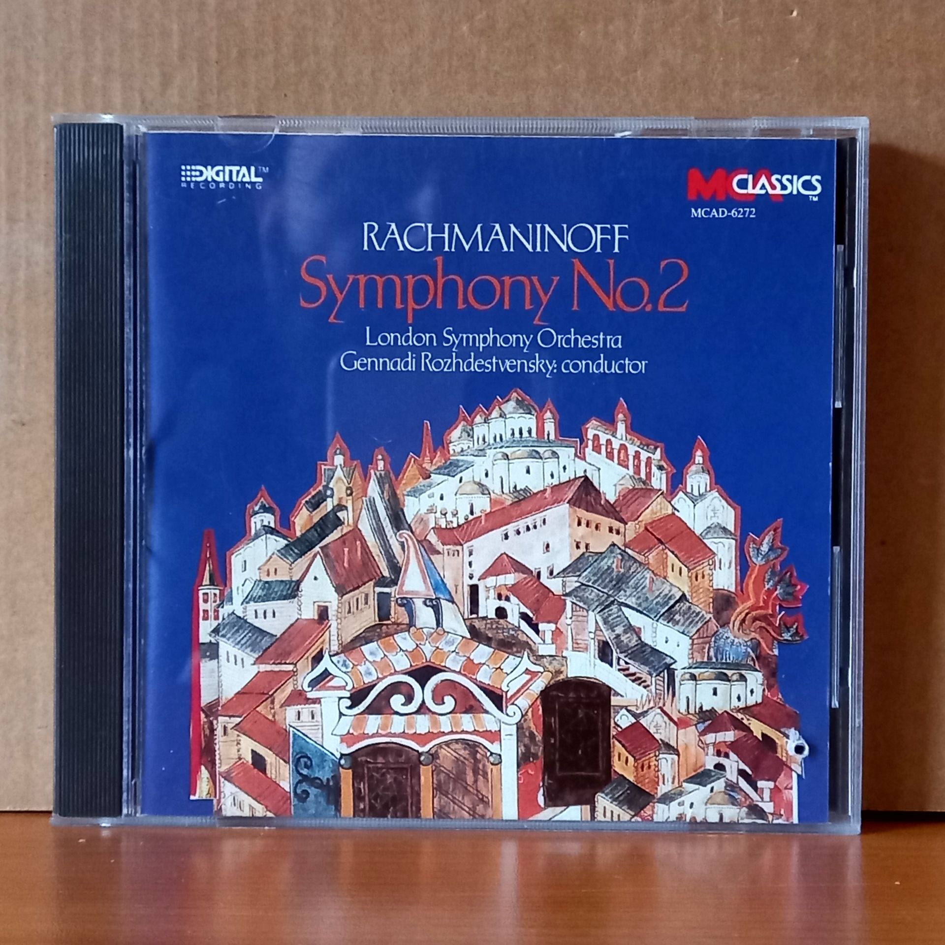 RACHMANINOFF: SYMPHONY NO.2 IN E MINOR, OP. 27 / LONDON SYMPHONY ORCHESTRA CONDUCTED BY GENNADI ROZHDESTVENSKY (1988) - CD 2.EL