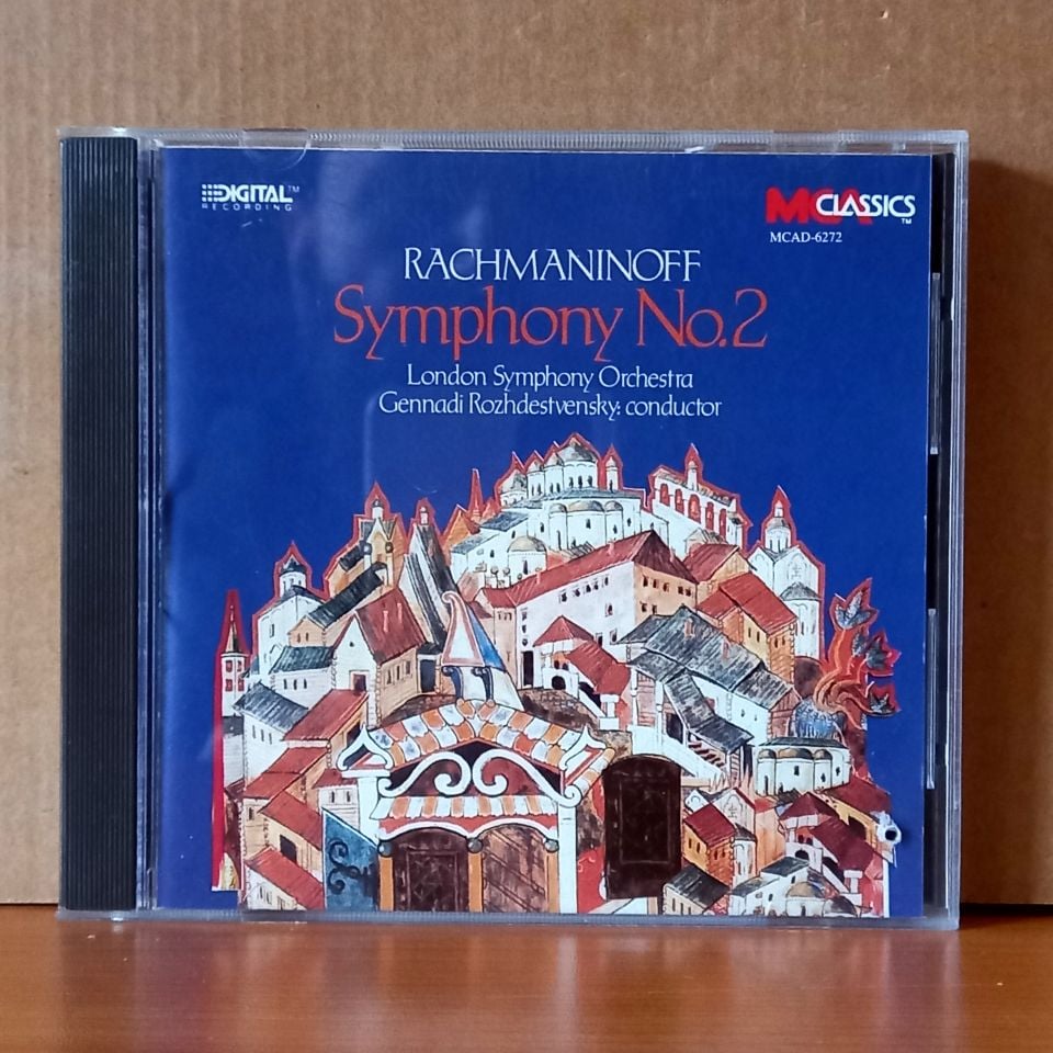 RACHMANINOFF: SYMPHONY NO.2 IN E MINOR, OP. 27 / LONDON SYMPHONY ORCHESTRA CONDUCTED BY GENNADI ROZHDESTVENSKY (1988) - CD 2.EL