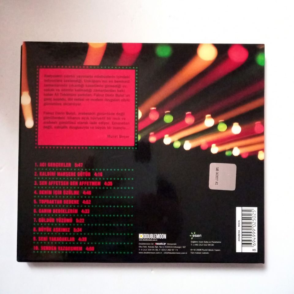 FAİRUZ DERİN BULUT / ALİ TEKİNTÜRE – ARABESK (2008) - CD 2.EL