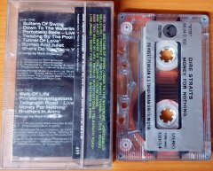 DIRE STRAITS - MONEY FOR NOTHING (1988) PLAKSAN TRANSPARENT CASSETTE MADE IN TURKEY ''USED''