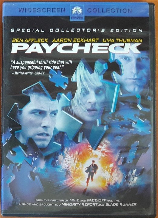 PAYCHECK - BEN AFFLECK - UMA THURMAN - DVD 2.EL 1. BÖLGE TR ALTYAZI YOKTUR