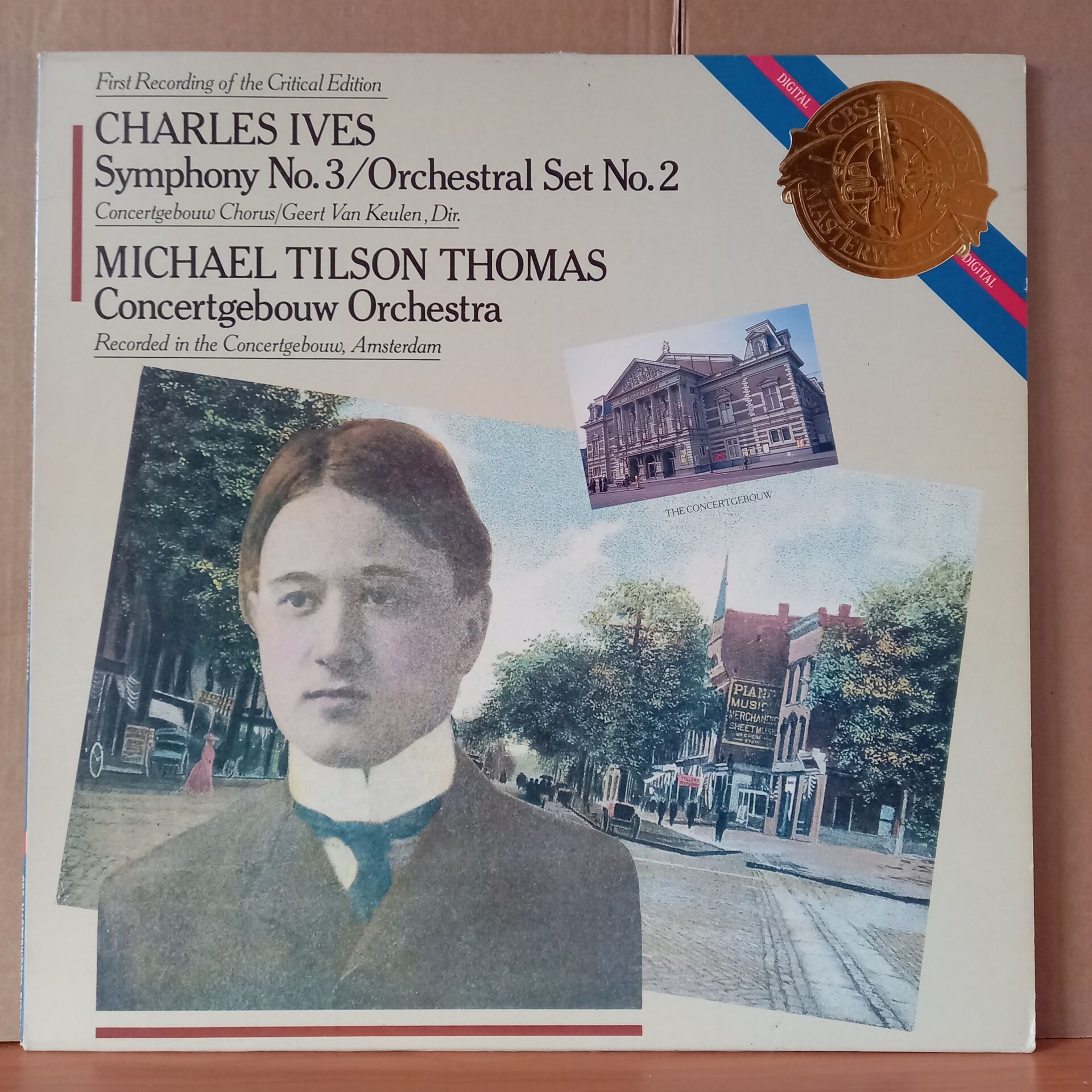 CHARLES IVES: SYMPHONY NO. 3 / ORCHESTRAL SET NO. 2 / CONCERTGEBOUW CHORUS, GEERT VAN KEULEN / CONCERTGEBOUW ORCHESTRA, MICHAEL TILSON THOMAS (1985) - LP 2.EL PLAK