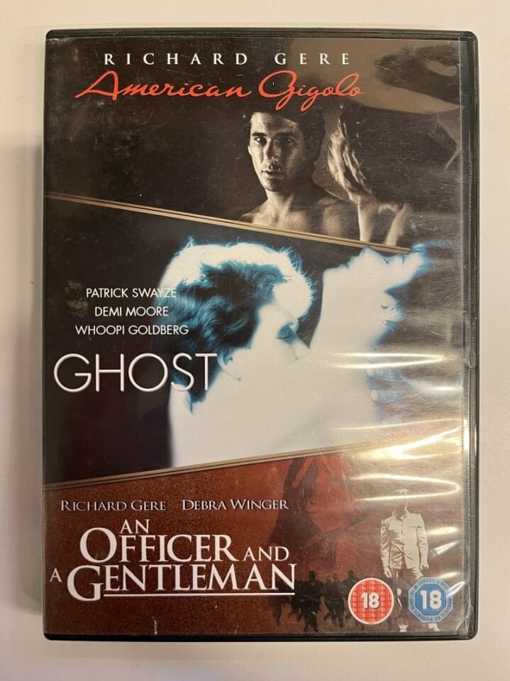 AMERICAN GIGOLO & GHOST & AN OFFICER AND A GENTLEMAN - 3 DVD SET 2.EL