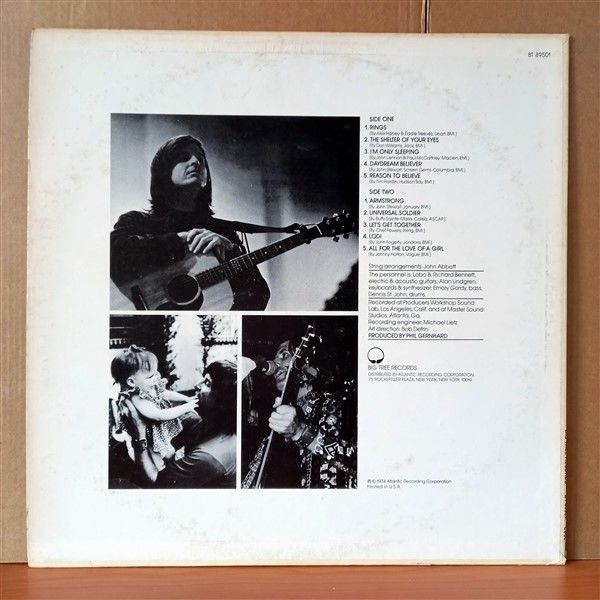 LOBO – JUST A SINGER (1974) - LP 2.EL PLAK