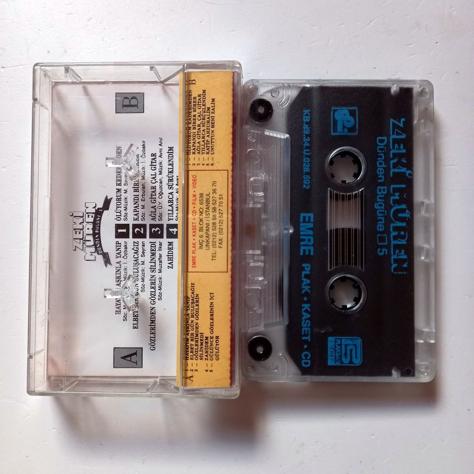 ZEKİ MÜREN - DÜNDEN BUGÜNE 5 (1989) - KASET 2.EL