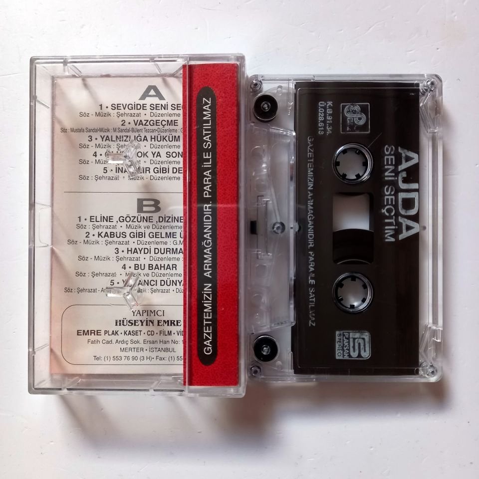 AJDA - SENİ SEÇTİM (1991) - PROMOSYON KASET 2.EL