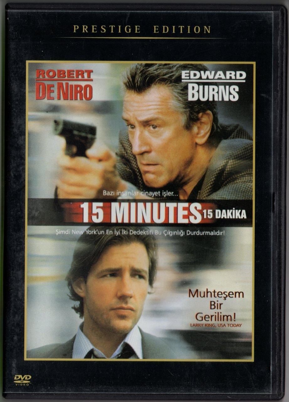 15 DAKİKA - 15 MINUTES - ROBERT DE NIRO - EDWARD BURNS - DVD 2.EL