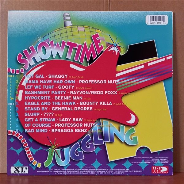 SHOWTIME JUGGLING / SHAGGY, PROFESSOR NUTS, GOOFY, BEENIE MAN, BOUNTY KILLA, GENERAL DEGREEİ LADY SAW (1998) - LP 2.EL PLAK