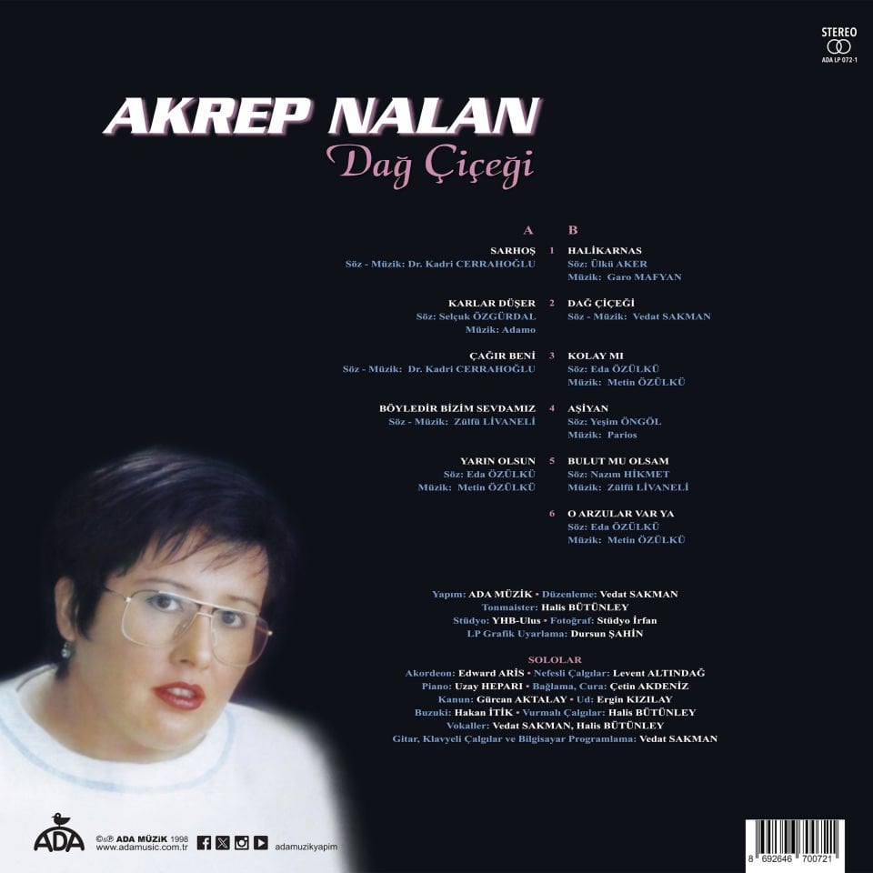 AKREP NALAN - DAĞ ÇİÇEĞİ (1991) - LP 180GR 2025 BASIM SIFIR PLAK