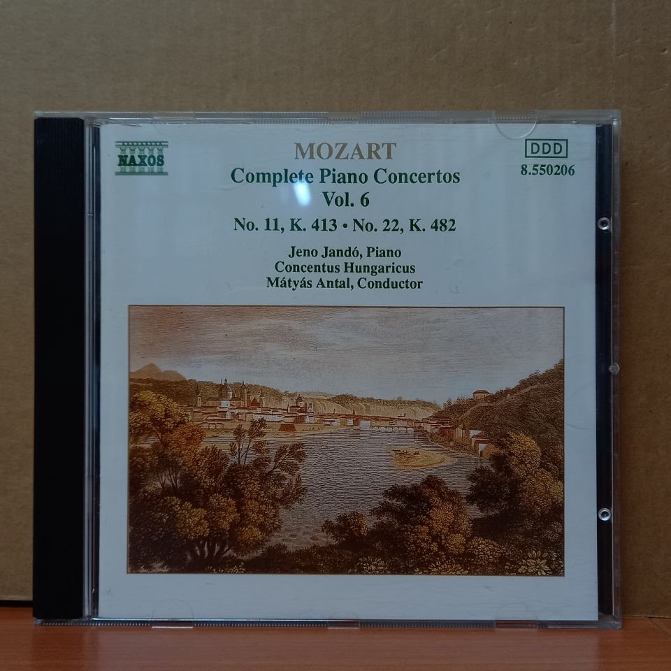 MOZART - COMPLETE PIANO CONCERTOS VOL.6 / NO.11, K.413, NO.22, K.482 / JENO JANDO, PIANO CONCENTUS HUNGARICUS MATYA ANTAL, CONDUCTOR (1991) - CD 2.EL