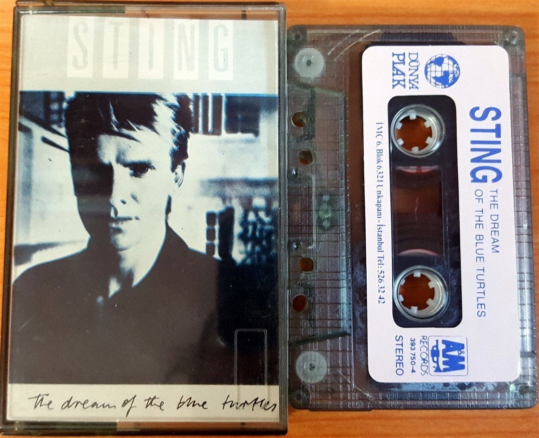 STING - THE DREAM OF THE BLUE TURTLES CASSETTE MADE IN TURKEY ''USED'' PAPER LABEL