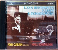 L. VAN BEETHOVEN F. LISZT P. TCHAIKOVSKY / PIANO: VAN CLIBURN CONDUCTOR: KIRILL KONDRASHIN (1991) MELODIYA RECORD COMPANY / MADE IN USSR CD 2.EL