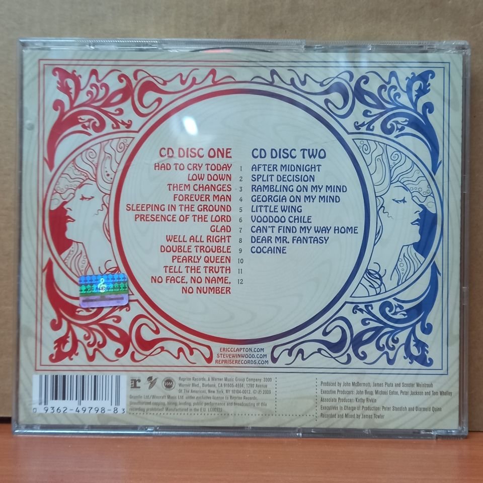 ERIC CLAPTON AND STEVE WINWOOD - LIVE FROM MADISON SQUARE GARDEN (2009) - 2CD 2.EL