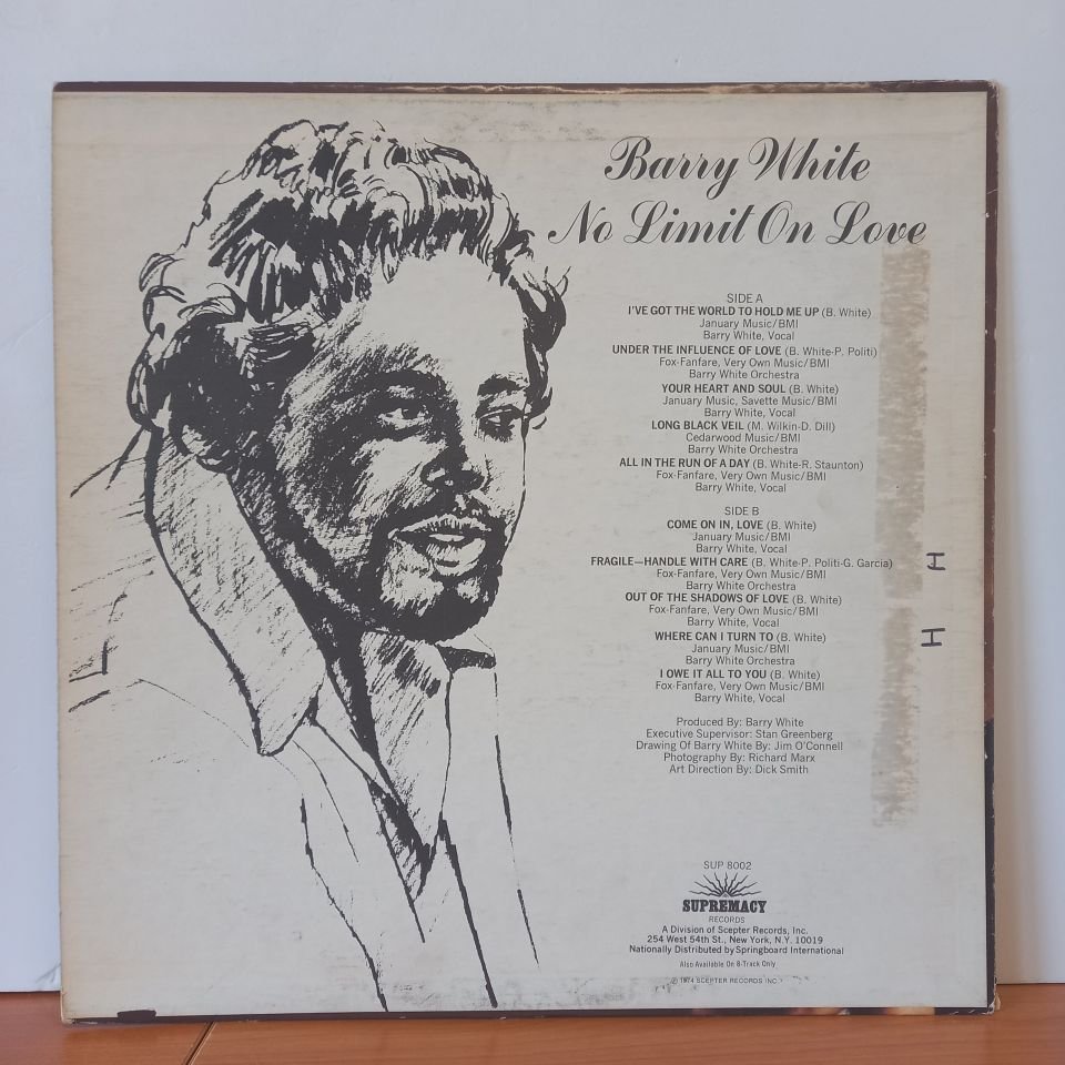 BARRY WHITE – NO LIMIT ON LOVE (1974) - LP 2.EL PLAK