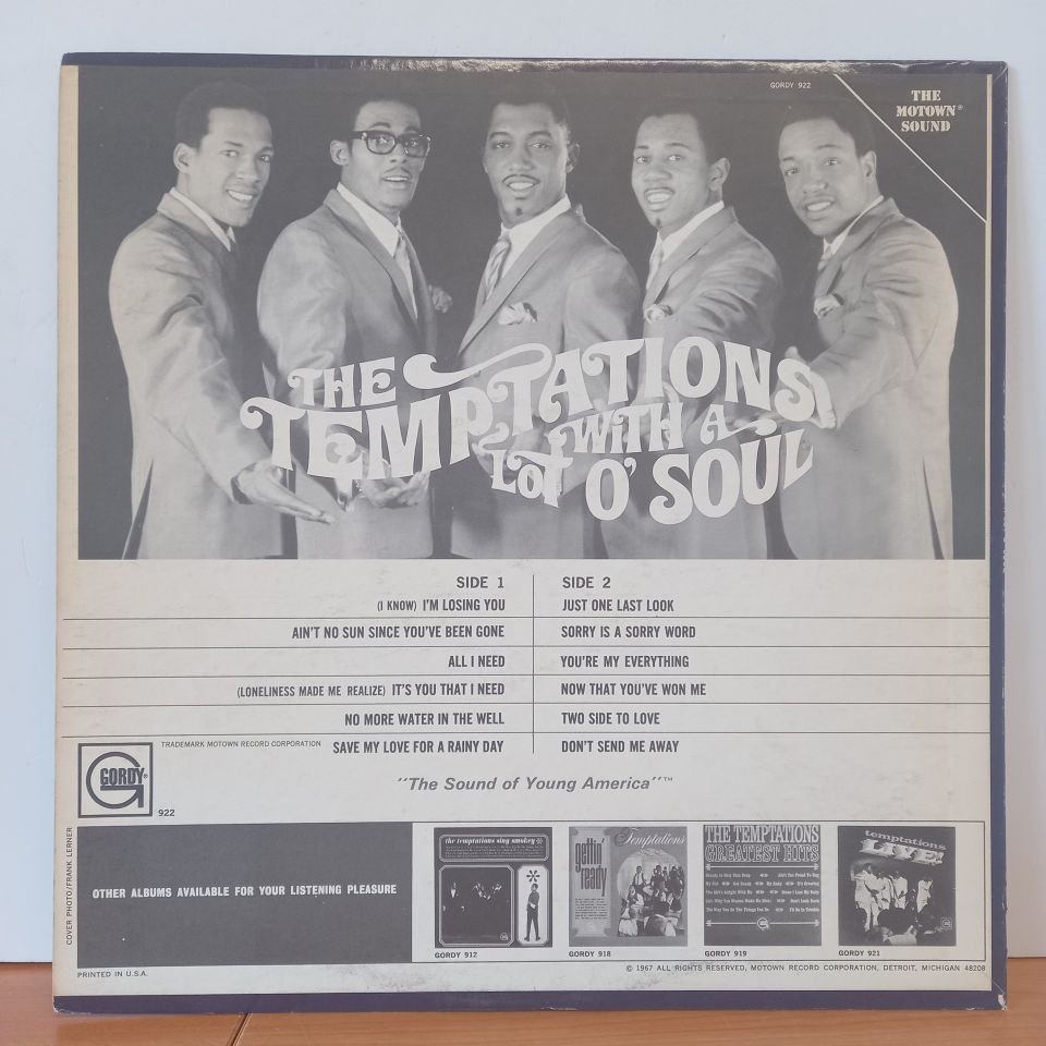 THE TEMPTATIONS – WITH A LOT O' SOUL (1967) - LP 2.EL PLAK