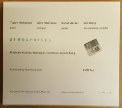 TIGRAN HAMASYAN ARVE HENRIKSEN EIVIND AARSET JAN BANG ''ATMOSPHERES'' 2CD 2016 ECM RECORDS SIFIR
