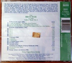 BROUWER: GUITAR MUSIC VOL.2 / VARIATIONS ON A THEME OF DJANGO REINHARDT / ELENA PAPANDREOU (2001) NAXOS CD SIFIR