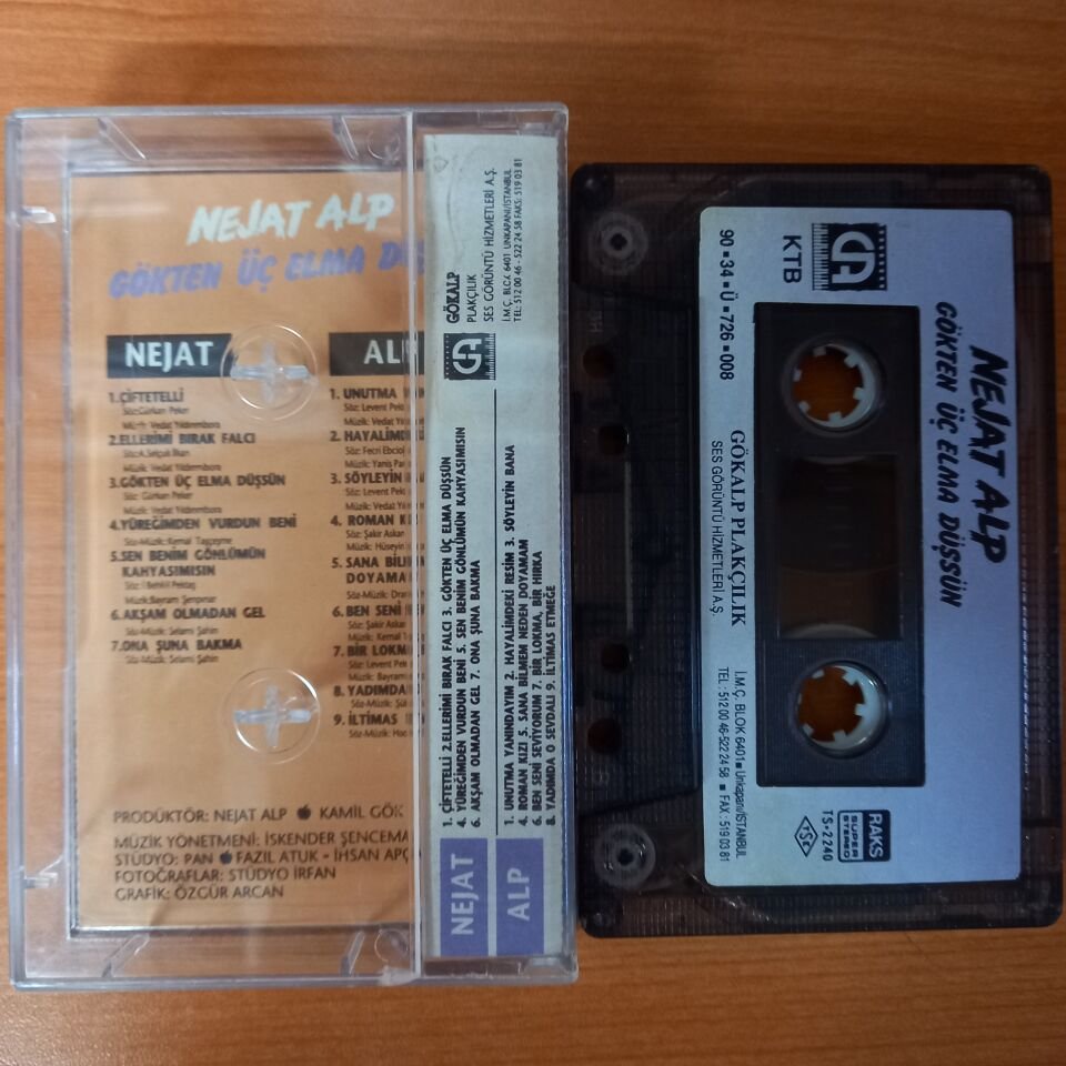 NEJAT ALP - GÖKTEN ÜÇ ELMA DÜŞSÜN (1990) - KASET 2.EL