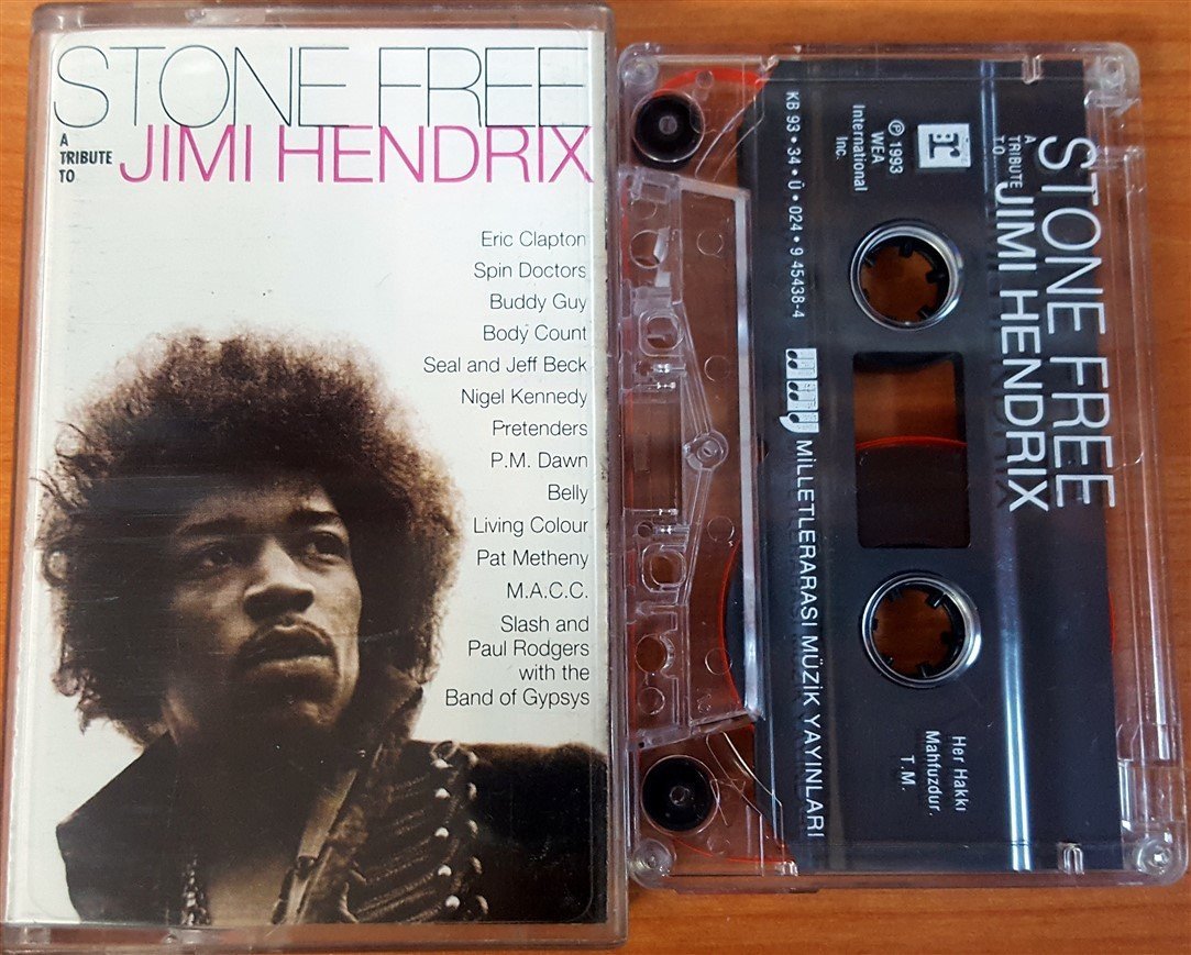 STONE FREE - A TRIBUTE TO JIMI HENDRIX [THE CURE ERIC CLAPTON BELLY PRETENDERS PAT METHENY] (1993) MMY CASSETTE MADE IN TURKEY ''USED''