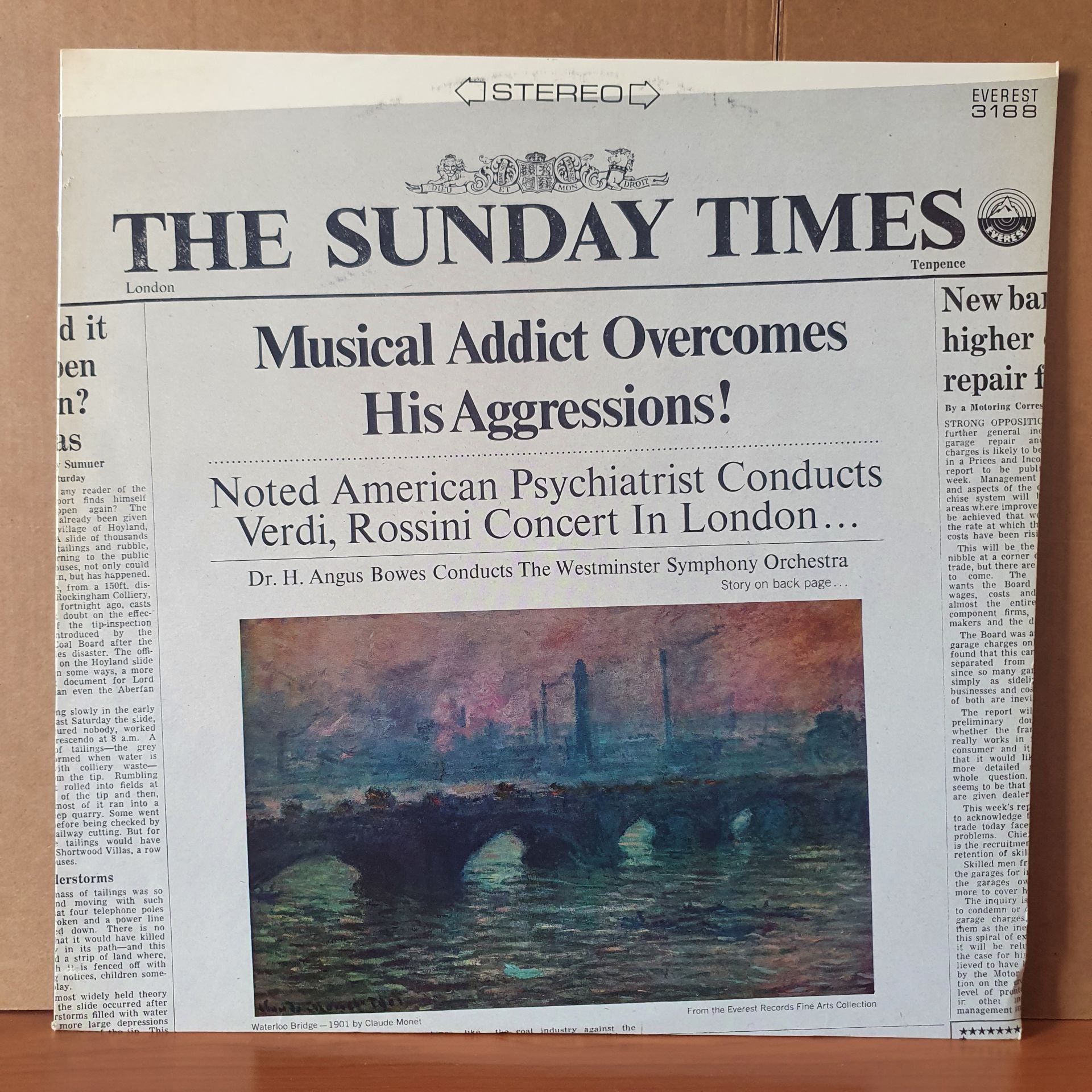 MUSICAL ADDICT OVERCOMES HIS AGGRESSIONS / VERDI, ROSSINI, GLUCK / DR. H. ANGUS BOWES CONDUCTS THE WESTMINSTER ORCHESTRA (1978) - LP 2.EL PLAK