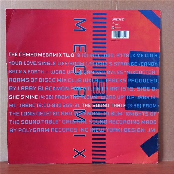 CAMEO – THE CAMEO MEGAMIX TWO (1987) - 12'' 45RPM MAXI SINGLE 2.EL PLAK