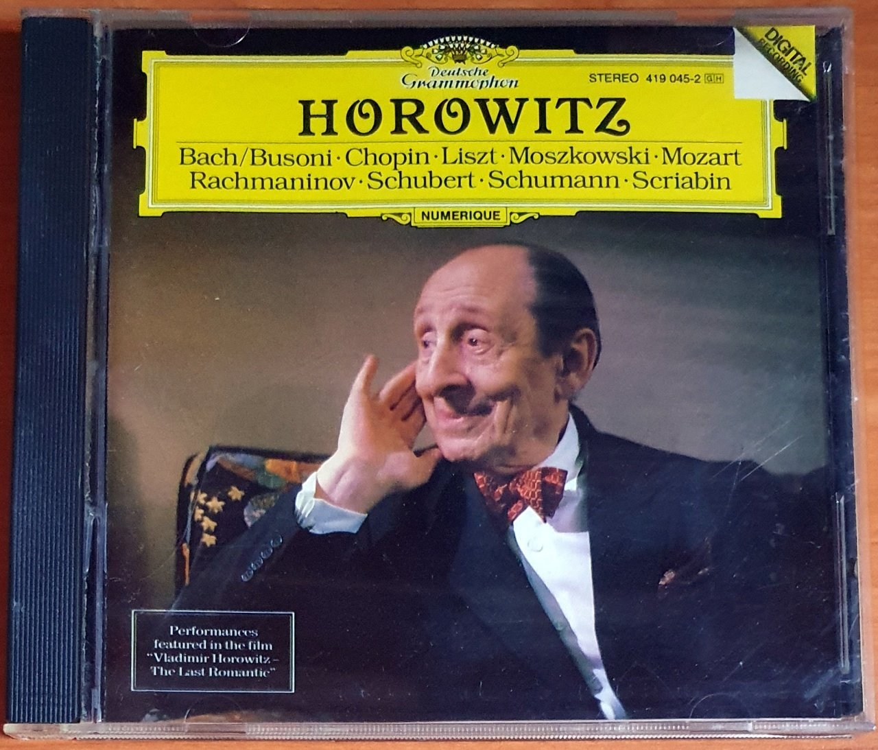 HOROWITZ / BACH, CHOPIN, LISZT, MOZART, SCHUBERT, SCHUMANN (1985) - CD DEUTSCHE GRAMMOPHON 2.EL