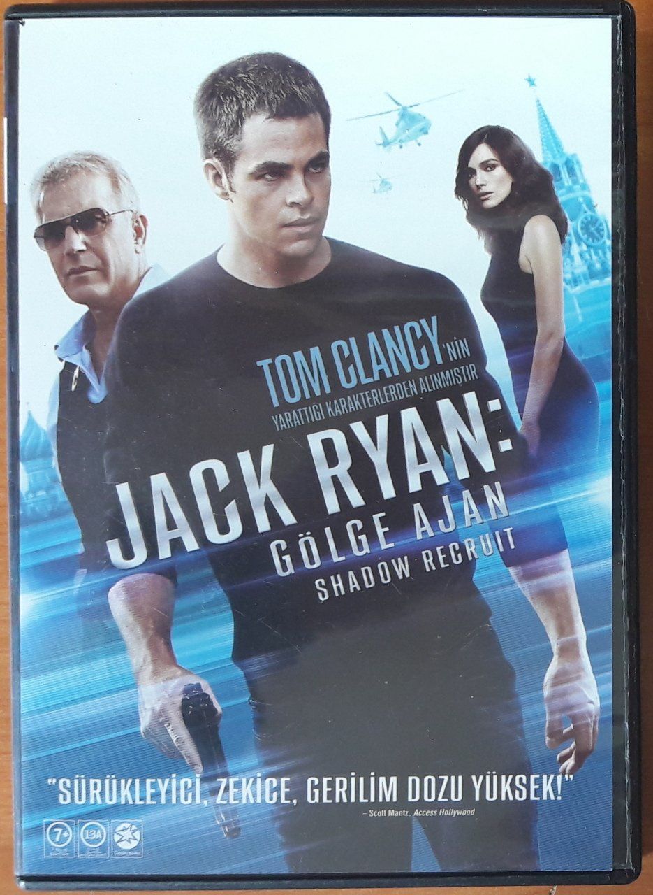 JACK RYAN GÖLGE AJAN - SHADOW RECRUIT - CHRIS PINE - KEVIN COSTNER - KENNETH BRANAGH - DVD 2.EL